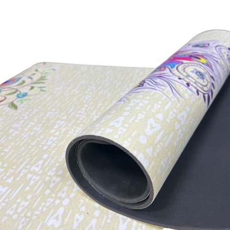 Коврик для йоги Каучук-Алькантара, 4 мм, разм. 173 х 61 см, белый