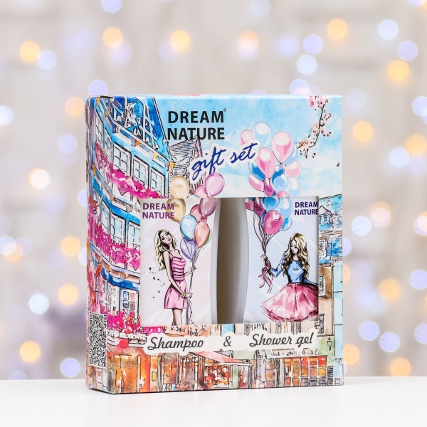 Подарочный набор косметики DreamNature 9448291, шампунь + гель для душа