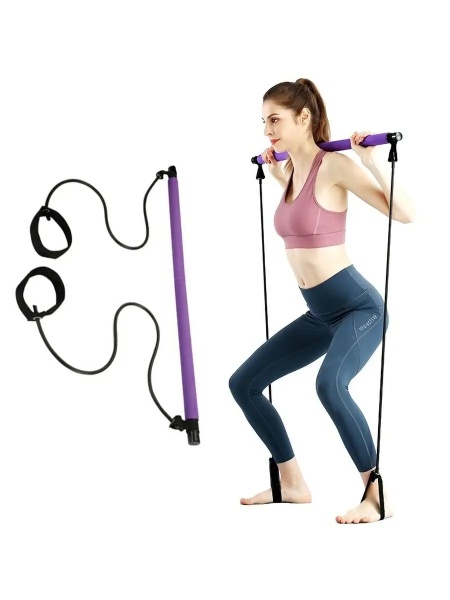 Эспандер-бар для пилатеса Portable Pilates Studio, фиолетовый