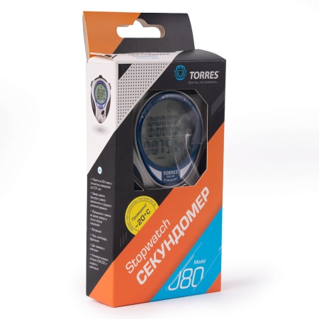 Секундомер Torres SW-80, на 80 запоминаний, серый